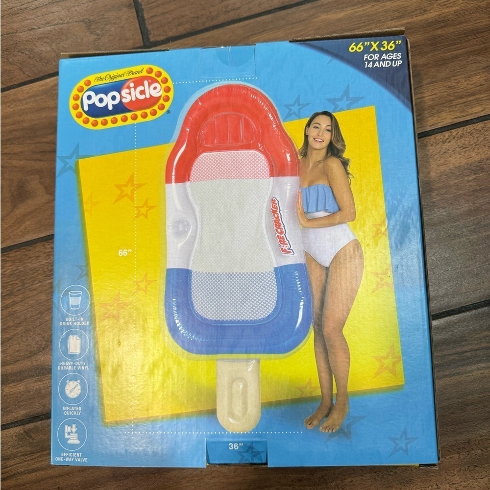 Firecracker giant Popsicle Lounge pool float - Picture 2 of 9